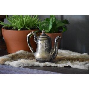 1906 Gorham Individual Coffee Tea pot‎ Hotel ware GM Co EP Silverplate 5/8 pint